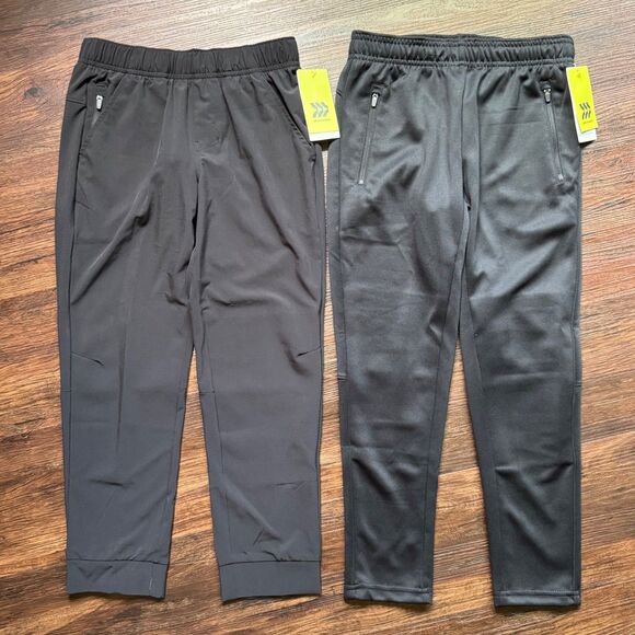 NWT All in Motion Boys M Performance Jogger & Active Light Pants Black Sz 8 Lot - Picture 2 of 16